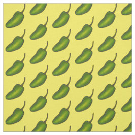 Hot Green Jalapeño Pepper Gemüse Veggie Print Stoff
