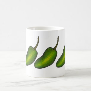 Hot Green Jalapeno Pepper Paprikaschoten Jalapenos Kaffeetasse