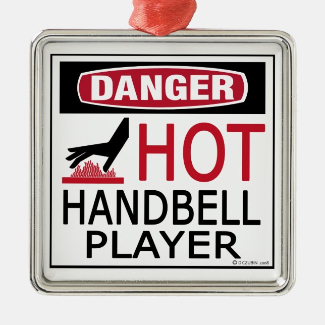 Hot Handbell Player Ornament Aus Metall (Vorne)