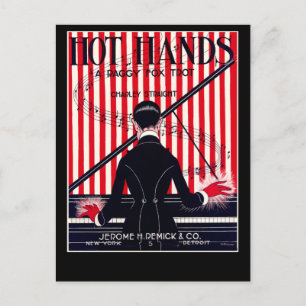Hot Hands Rag Music Cover Postkarte