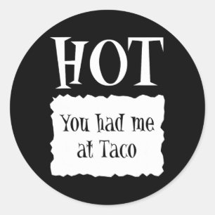 HOT - Hot Packet Halloween Taco Kostüm 1 Runder Aufkleber
