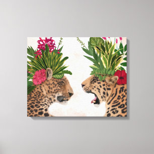Hot House Leopard  Ein Paar Leinwanddruck