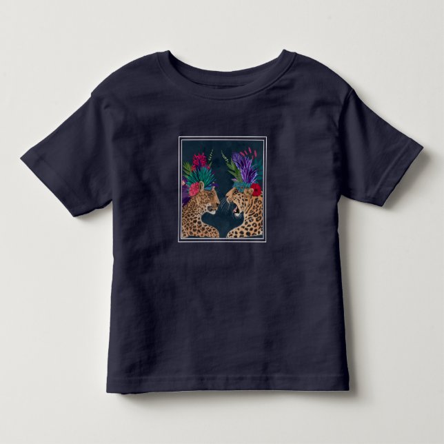 Hot House Leopards | Ein Paar Kleinkind T-shirt (Vorderseite)
