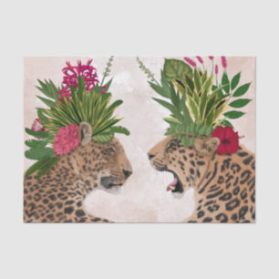 Hot House Leopards   Ein Paar Seidenpapier