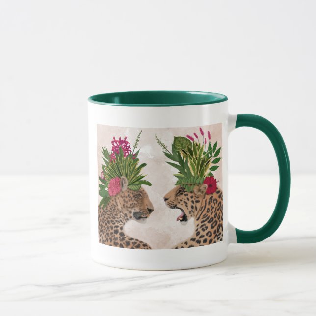 Hot House Leopards | Ein Paar Tasse (Rechts)