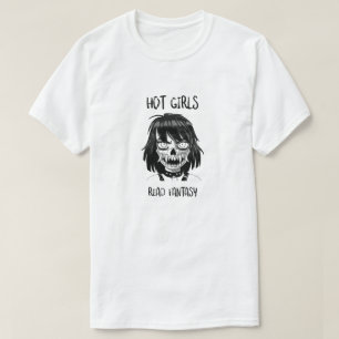 HOT MÄDCHEN LESEN FANTASY SHARP TEETH B/W MANGA CH T-Shirt