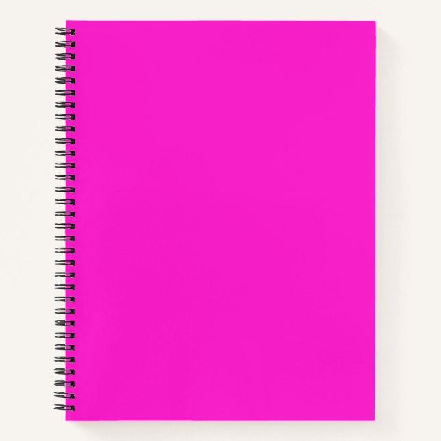 Hot Magenta Solid Color Notizbuch (Vorderseite)