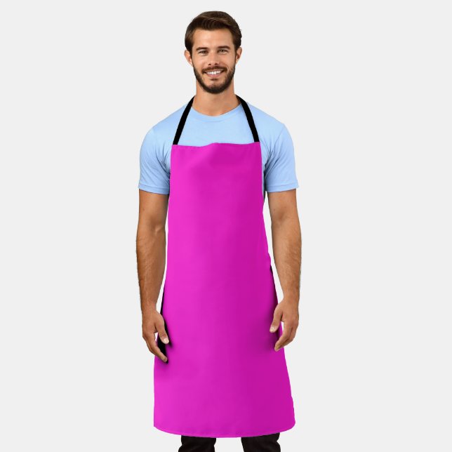 Hot Magenta Solid Color Schürze (Getragen)