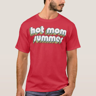 Hot Mama Summer Retro Rainbow Typografie verblasst T-Shirt