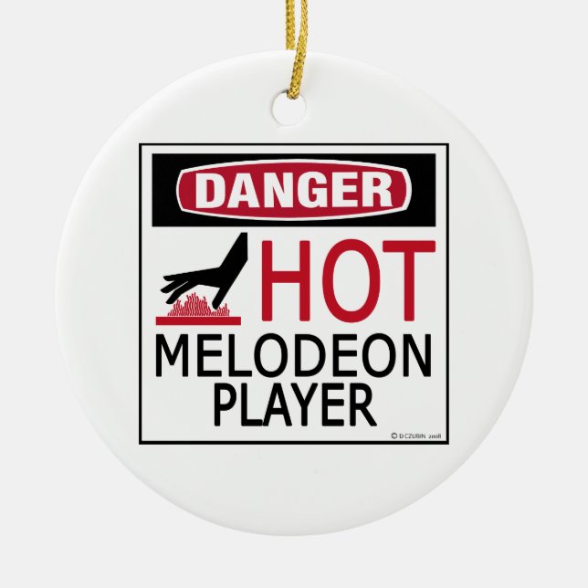 Hot Melodeon Player Keramik Ornament (Vorne)