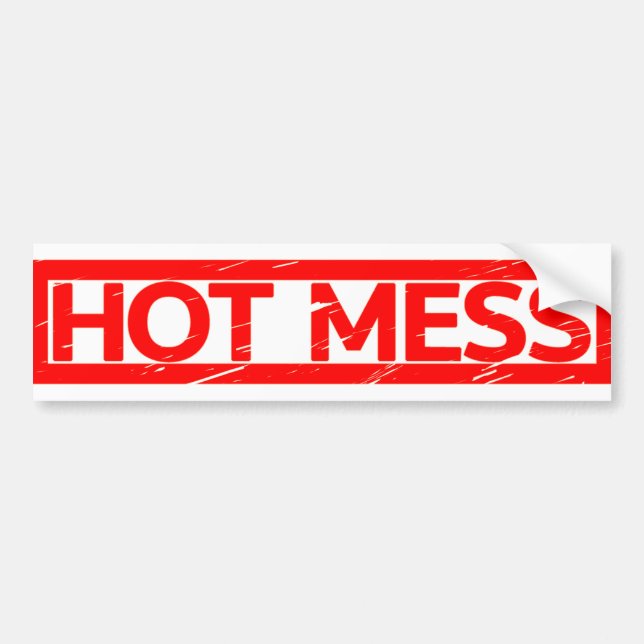 Hot-Mess-Briefmarke Autoaufkleber (Vorne)