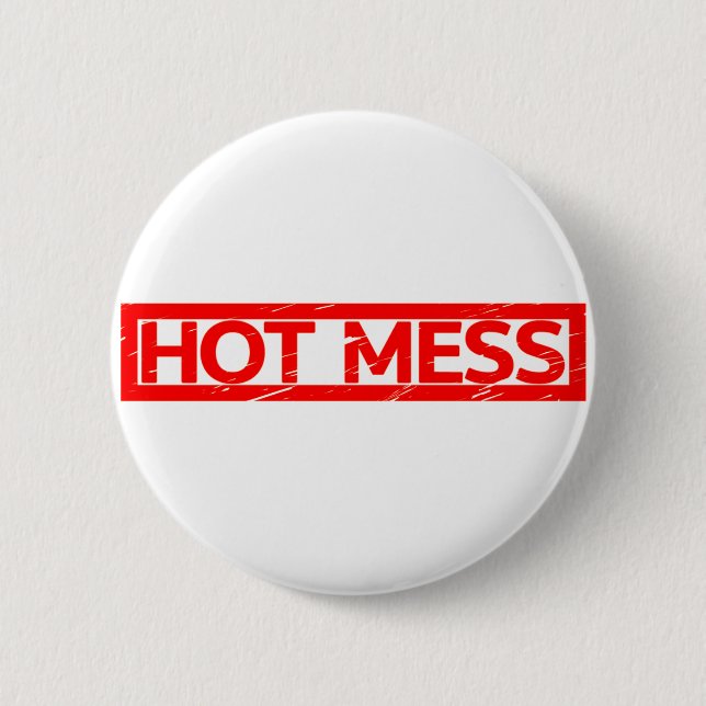 Hot-Mess-Briefmarke Button (Vorderseite)
