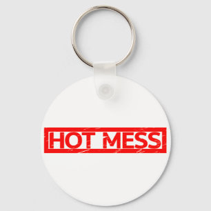 Hot-Mess-Briefmarke Schlüsselanhänger
