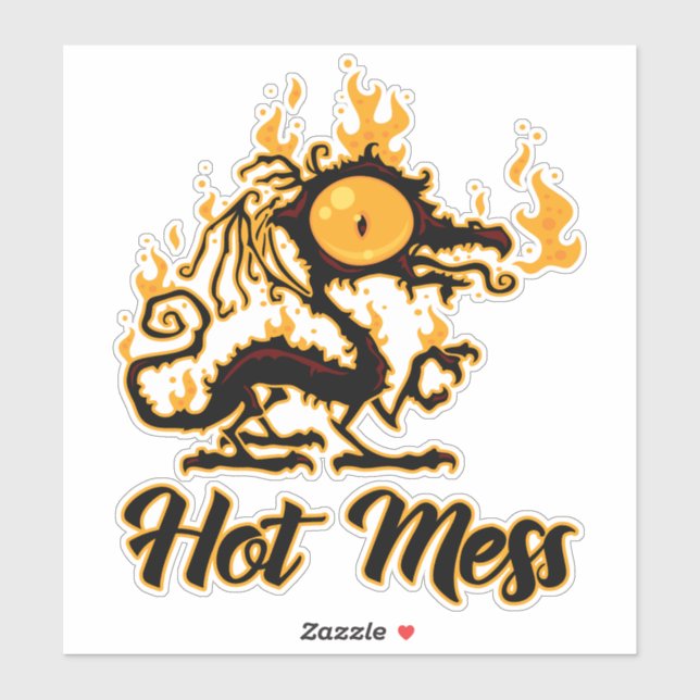 Hot Mess Crispy Dragon Aufkleber (Blatt)