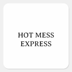 HOT MESS EXPRESS QUADRATISCHER AUFKLEBER