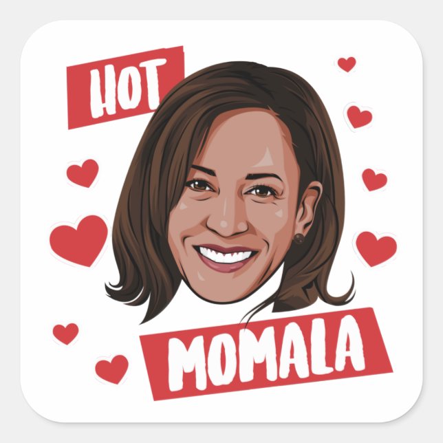 HOT MOMALA QUADRATISCHER AUFKLEBER (Vorderseite)