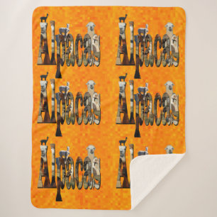 Hot Orange Alpaca Design, Sherpadecke