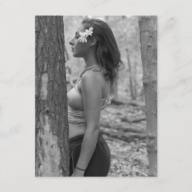 Hot Outdoor Model Foto Postkarte (Vorderseite)