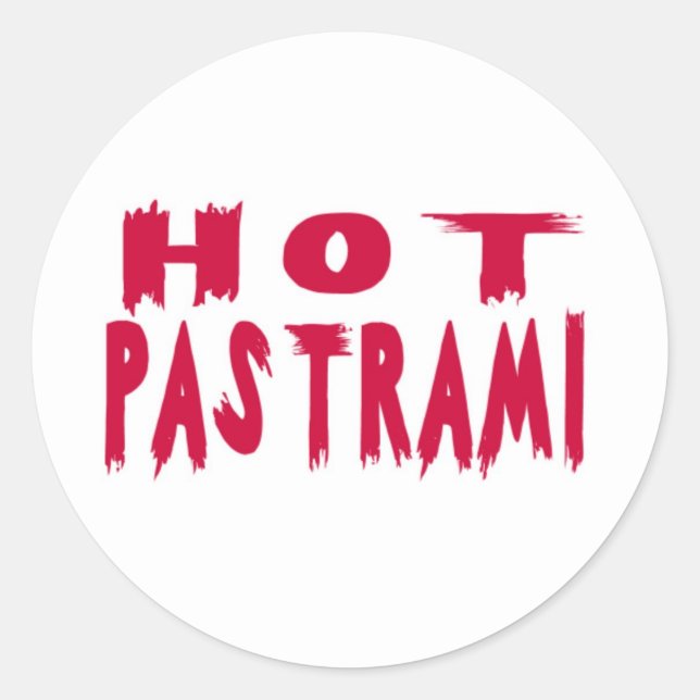 Hot Pastrami Runder Aufkleber (Vorderseite)