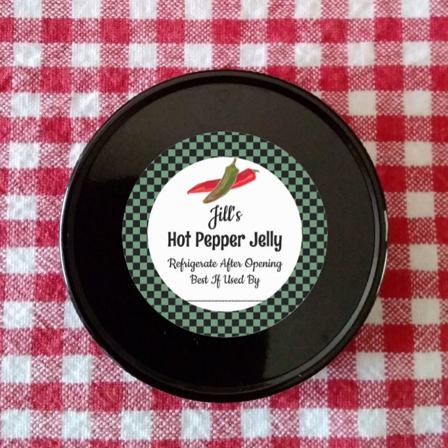 Hot Pepper Jelly Canning Jar Sticker (Von Creator hochgeladen)