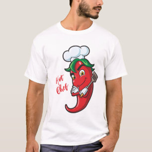 Hot-Pepper-Koch für benutzerdefinierten Text T-Shirt