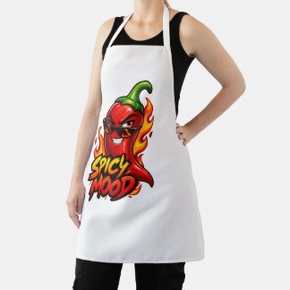 Hot Pepper Power – Lustige Chili-Küchendesign Schürze