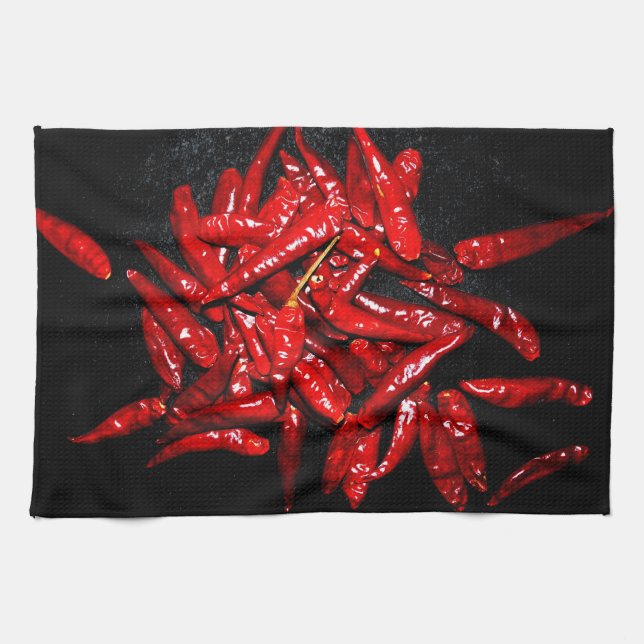 Hot Pepper - Stillleben Geschirrtuch (Horizontal)