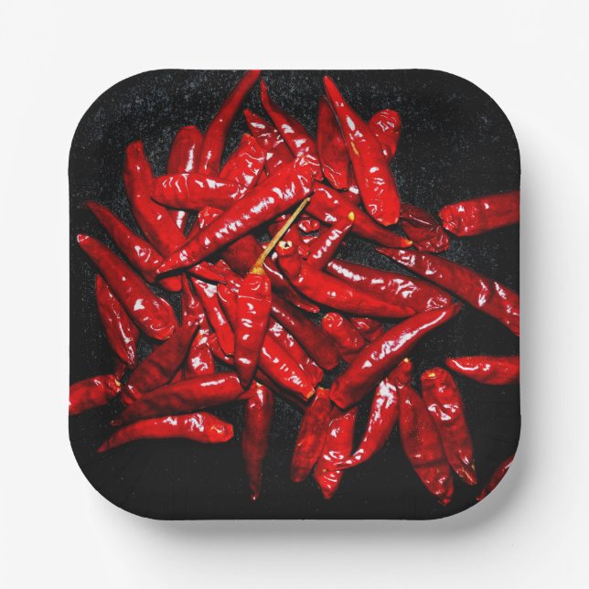 Hot Pepper - Stillleben Pappteller (Vorderseite)