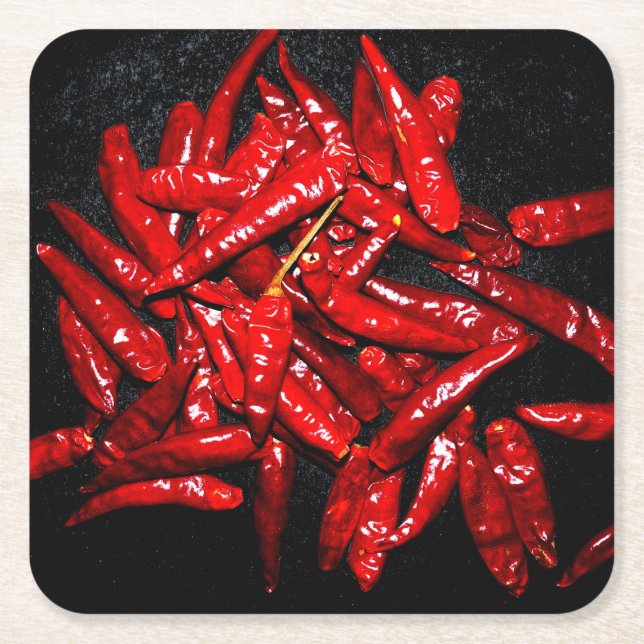 Hot Pepper - Stillleben Rechteckiger Pappuntersetzer (Vorderseite)