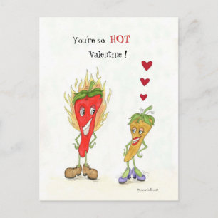 Hot Pepper Valentine Feiertagspostkarte