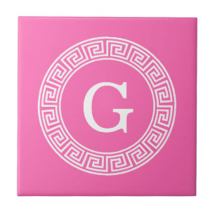 Hot Pink2 Welches erste Monogramm für den griechis Fliese