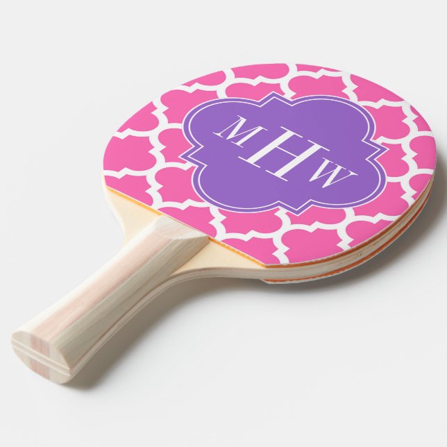 Hot Pink2 Welches marokkanische #5 Amethyst 3 Init Tischtennis Schläger (Vorderseite)