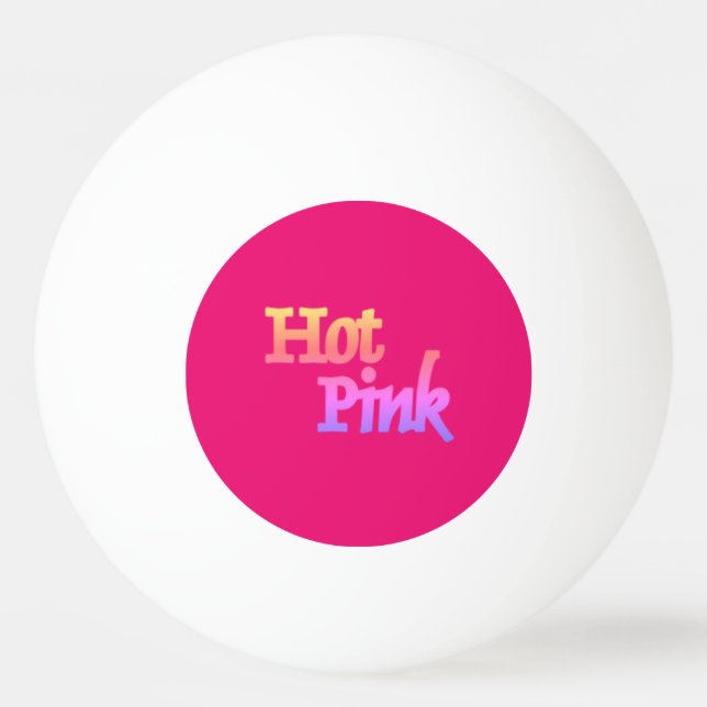 Hot Pink 1-Sterne Pingpong-Kugel Tischtennisball (Vorderseite)