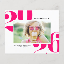 Hot Pink 2025 Fett Typografie Foto Abschluss