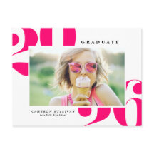 Hot Pink 2025 Fett Typografie Foto Abschluss