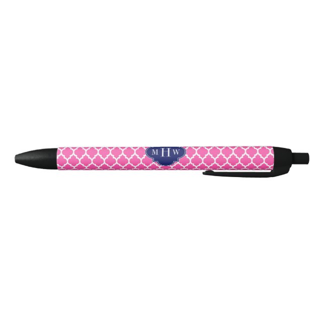 Hot Pink #2 Welch marokkanische #4 Navy Name Monog Kugelschreiber (Unterseite)