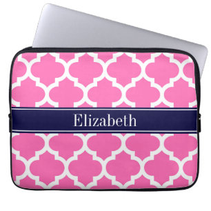 Hot Pink 2 Welch marokkanische #5 Navy Blue Name M Laptopschutzhülle