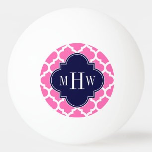 Hot Pink#2 Welches marokkanische #5 Navy 3 Monogra Tischtennisball