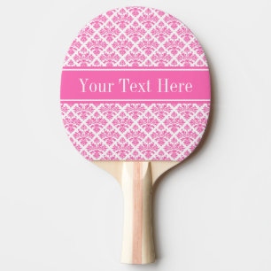 Hot Pink 2 Whask #3 (Hot Pink Name Monogram) Tischtennis Schläger