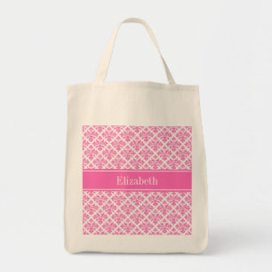 Hot Pink 2 Whask #3 (Hot Pink Name Monogram) Tragetasche