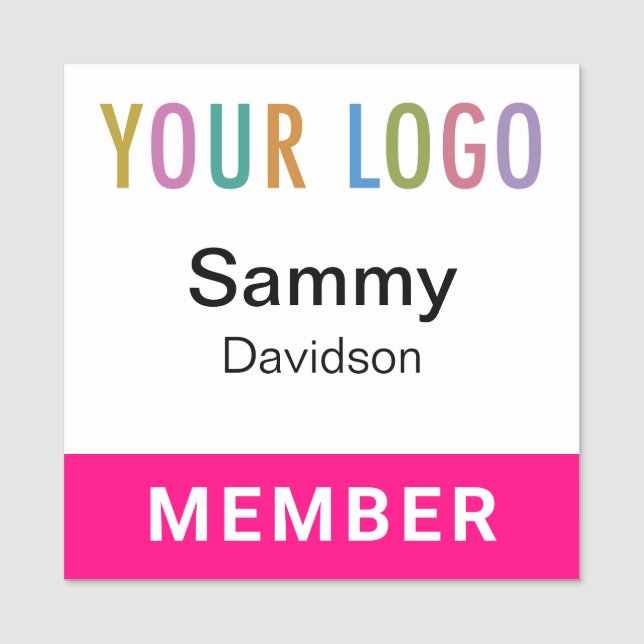 Hot Pink 2x2 Abzeichen Event Logo Platz Button (Vorderseite)