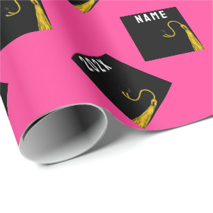 Hot Pink Abschluss 2024 Geschenk Geschenkpapier
