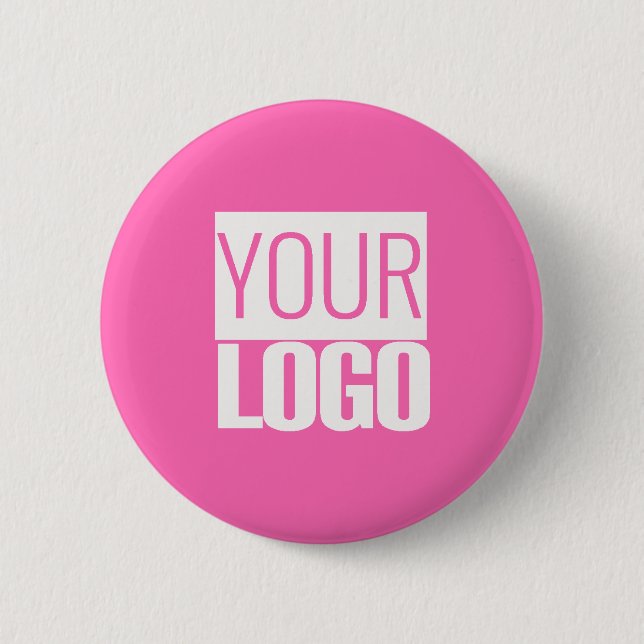  hot pink - add your  logo  button (Vorderseite)