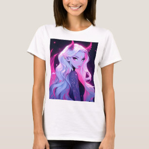Hot Pink Anime Girl Succubus Koakuma Kleiner Teufe T-Shirt