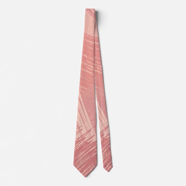 Hot Pink Artist Paint Brush Strokes Klasse Krawatte (Vorderseite)