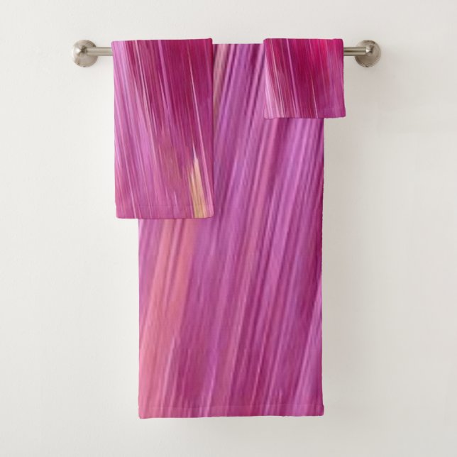 Hot Pink Badezimmer Handtuchhalter Set (Insitu)