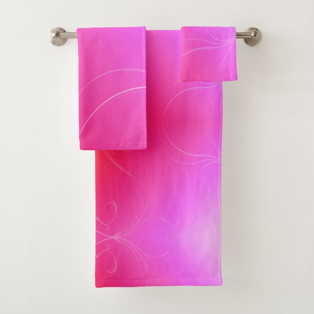 Hot Pink Badhandtuch Set (Insitu)
