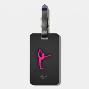 Hot Pink Ballet Dancer Gepäckanhänger