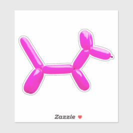 Hot Pink Ballon Tierhundekleber Aufkleber