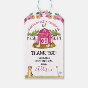 Hot Pink Barn Farm Geburtstag Vielen Dank Geschenkanhänger